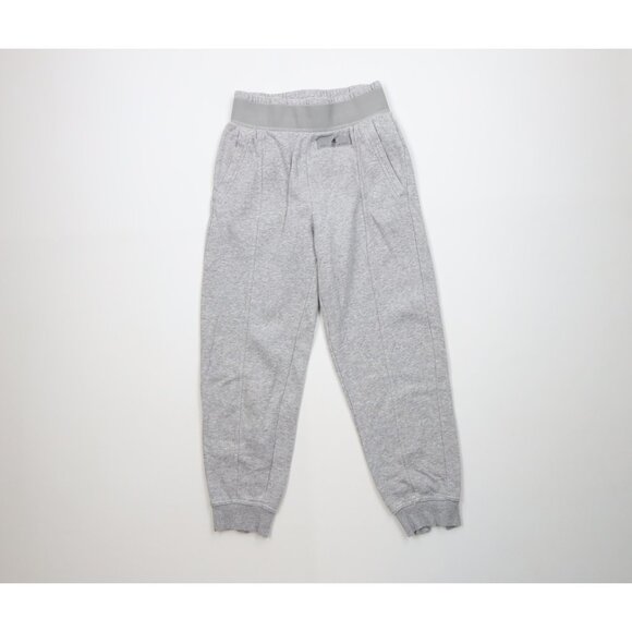 Adidas Stella Mccartney Womens XS Spell Out Cuffed Sweatpants Joggers Pants Gray - Picture 1 of 13